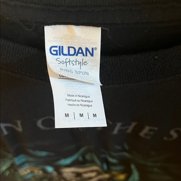 Gildan Black Graphic Tee with Blue Accents - Picture 2 of 3